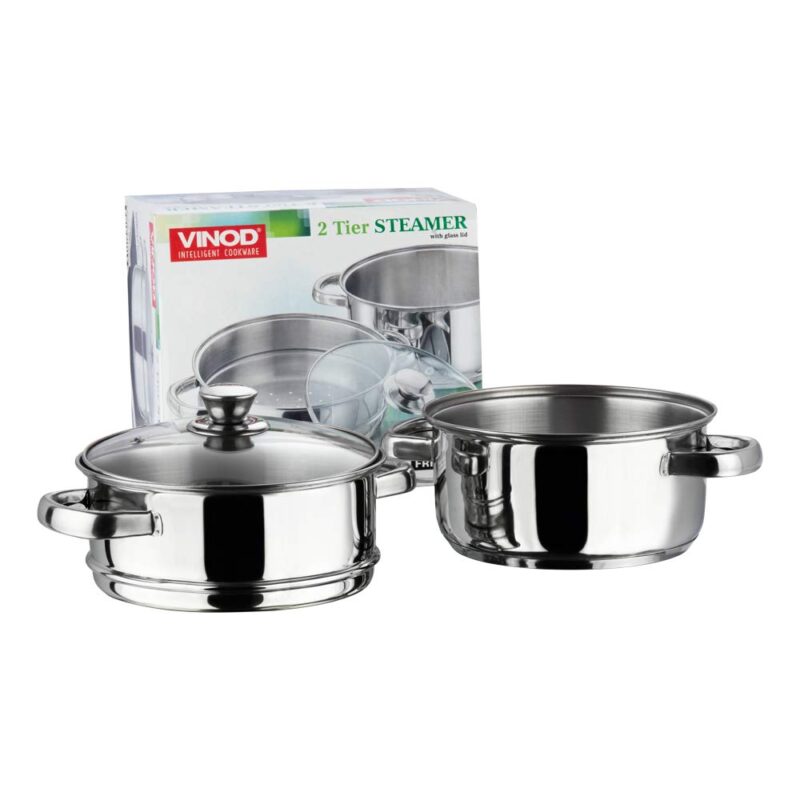 Vinod Cookware 20 cm 2 Tier Steamer - Image 2