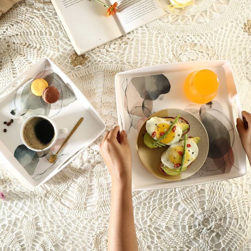 Venice Abstract Print Trays - Set of 2 - Image 4