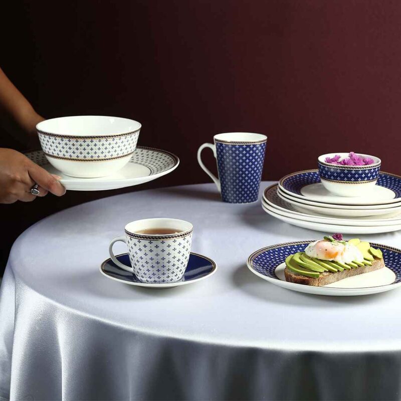 Sicilia Fine Bone China 6" Serving Bowl - Royal Blue - 1 Pc - Image 4