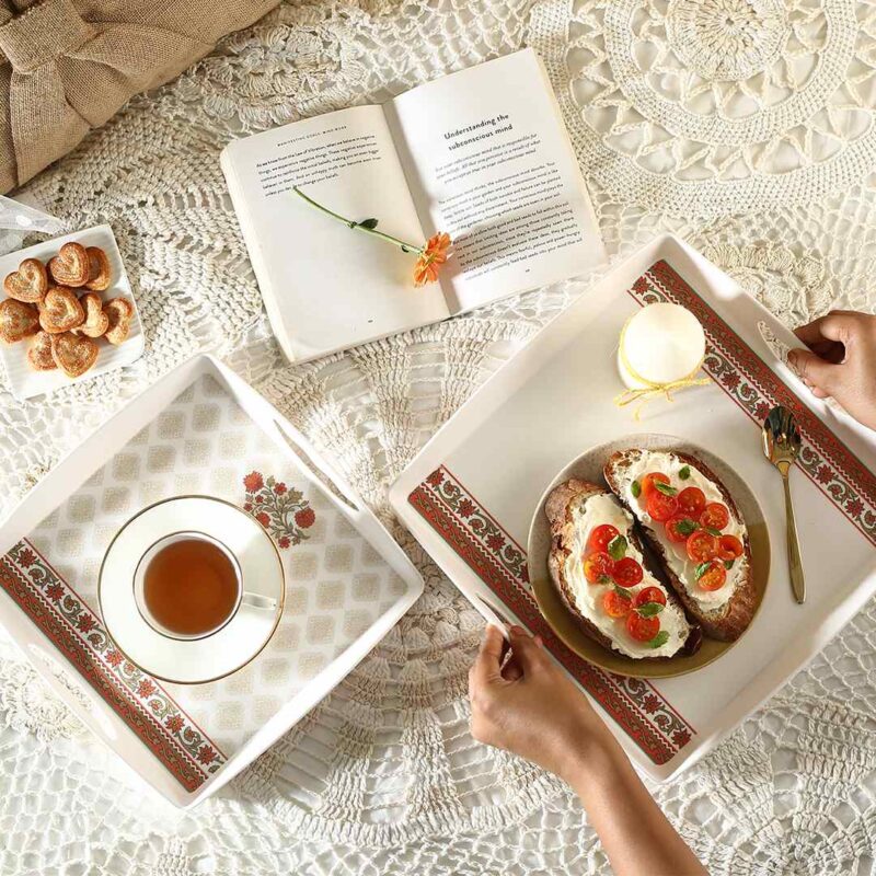 Venice Serving Trays - Royal Red (Set of 2) - Image 4