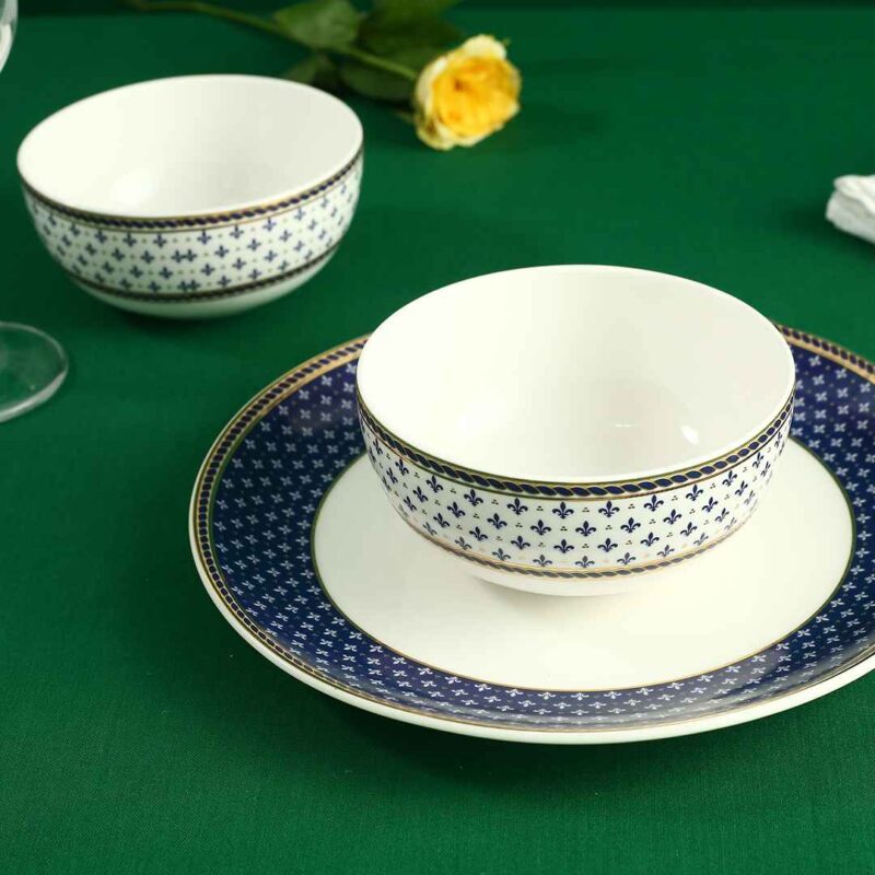 Sicilia Fine Bone China Bowl - Royal Blue - Set of 2 Pcs - Image 4