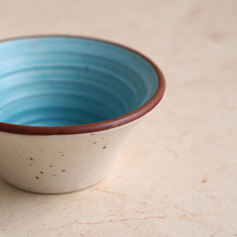 Teramo Stoneware Japanese Bowl 210 ml - Blue (Set of 2) - Image 4
