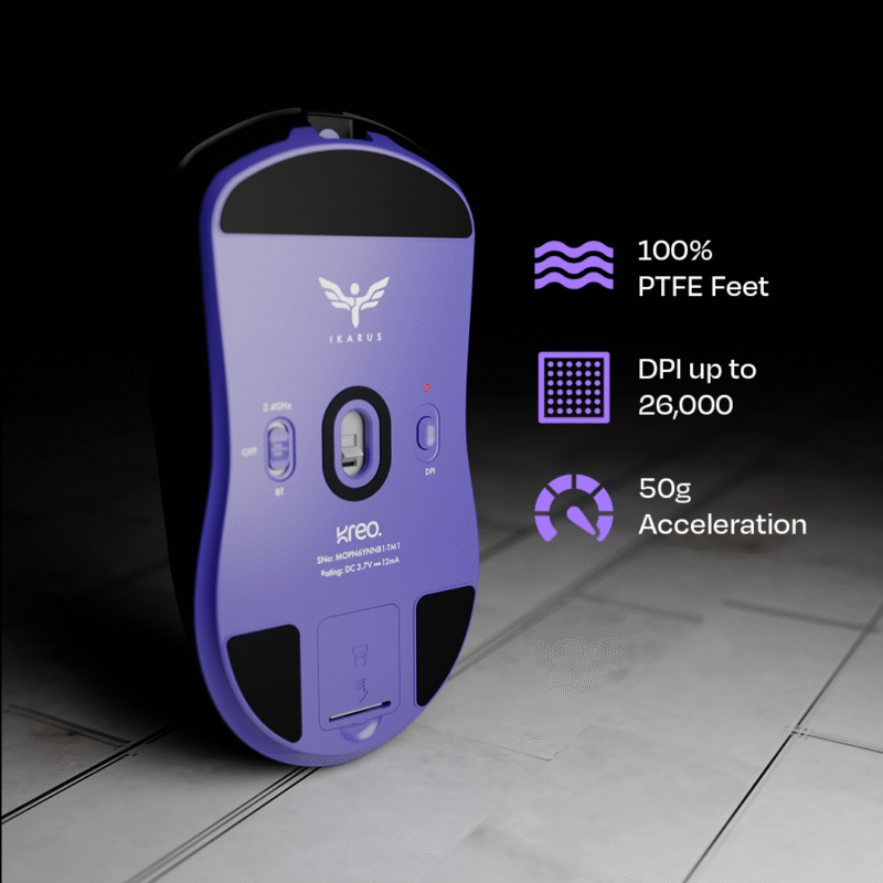 Ikarus Black 55g Wireless Gaming Mouse - Image 7