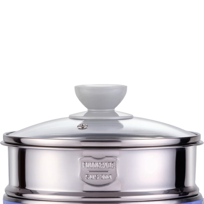 LUXE Multicook Stainless Steel Electric Kettle, 1.2 Litres, Stainless Steel Interior, Cool-Touch Plastic Exterior, 1000W, 2 Years Warranty, Blue - Image 4