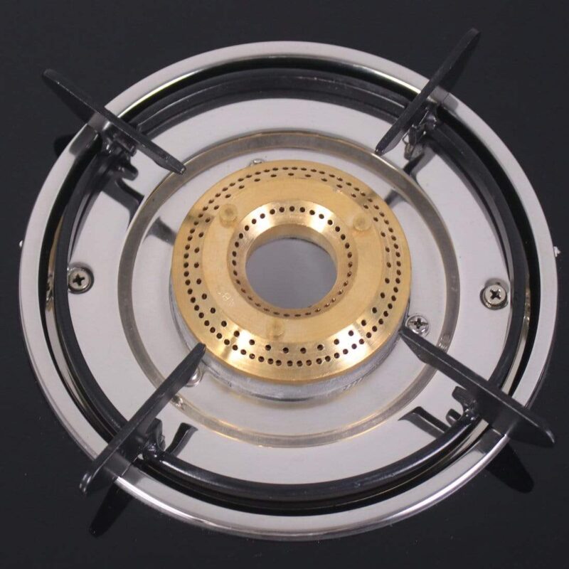 Power 2 Burner Glass Cooktop, Black 6mm Toughened Glass with 1 Year Warranty, Ergonomic Knobs, Tri Pin Brass Burner, Stainless-steel Spill Tray, Manual Ignition - Image 4