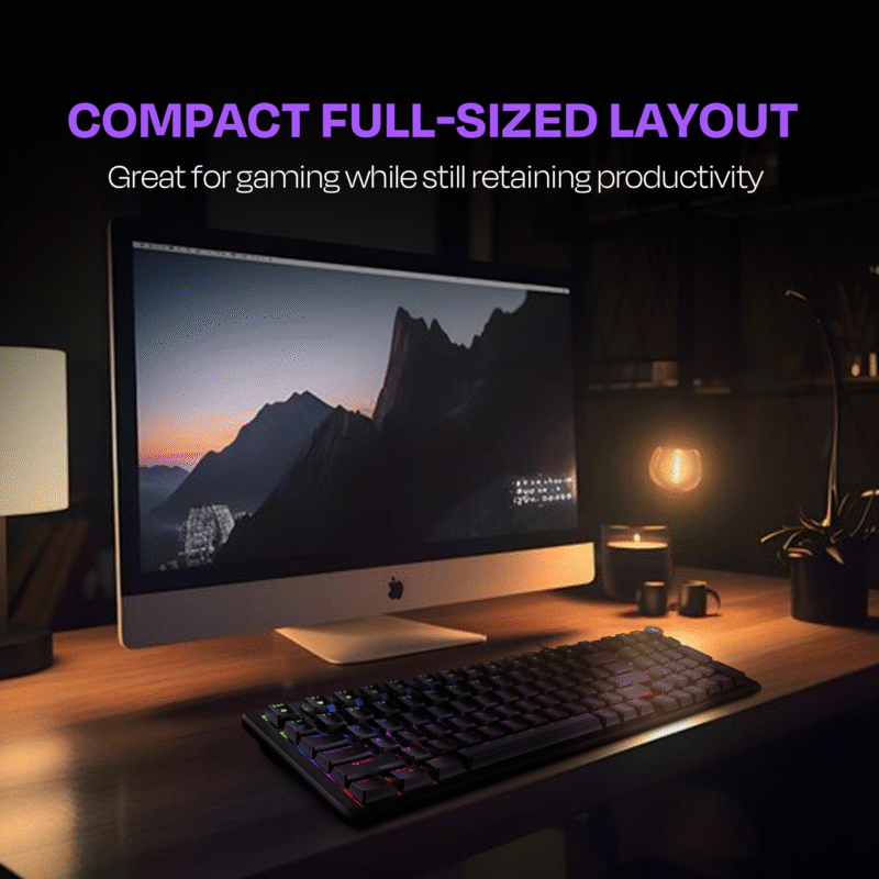 Hive Full-Size All Black Wired Gaming Keyboard - Image 5