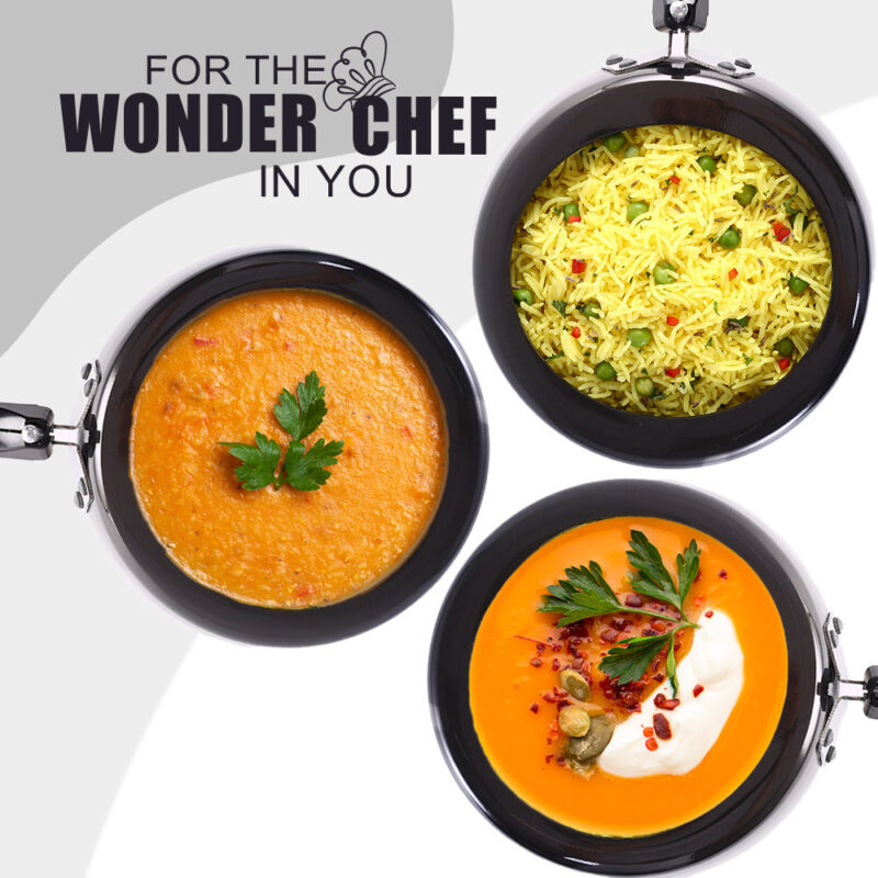 Taurus Hard Anodized 3L Inner Lid Pressure cooker, SS Lid, Soft Touch Handles for Durability, Induction Friendly, Black, 5 year warranty, ISI Certified - Image 5