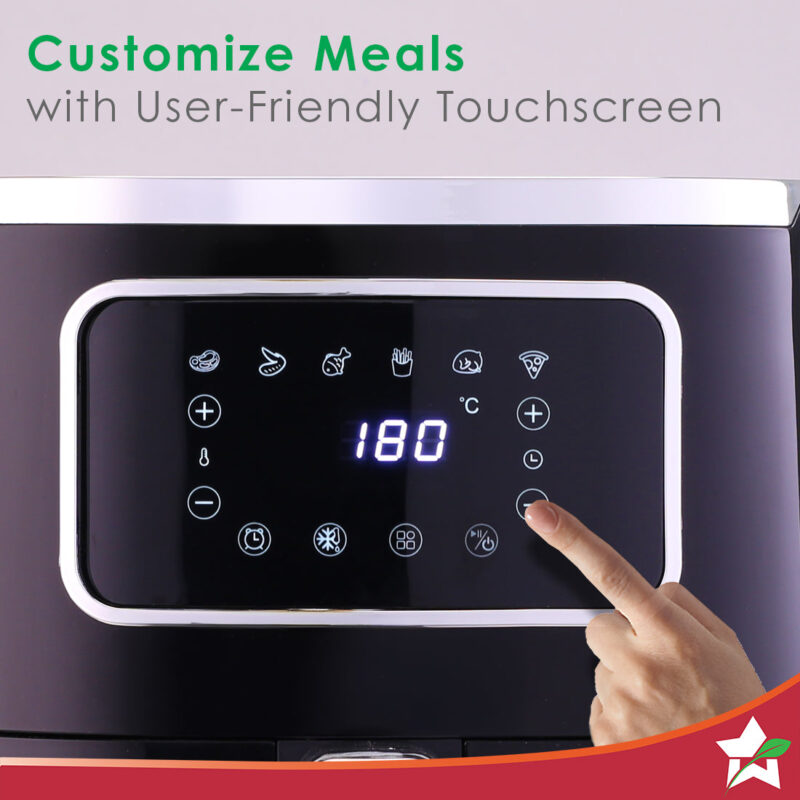 Platinum Plus Digital Air Fryer | 5L With Window & Light | Fry, Bake, Grill, Roast | 7 Pre-set Options | French Fries, Tikkis, Grilled Veggies, Muffins | Non-stick Basket | 2 Year Warranty - Image 4