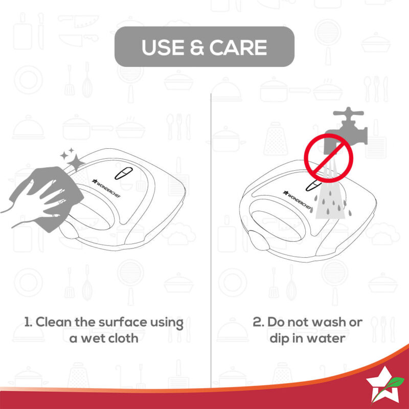 Prato Non-Stick Electric Griller, Sandwich Maker, Toaster |700 Watt| Auto Temp LED indicator| Non-stick Coated Plates, Cool Touch Handle, Buckle Clip Lock| Grill Sandwiches, Bread, Kebabs, Panner Tikki and Quesadilla| | Oil Free Toasting| 1 Year Warranty - Image 4