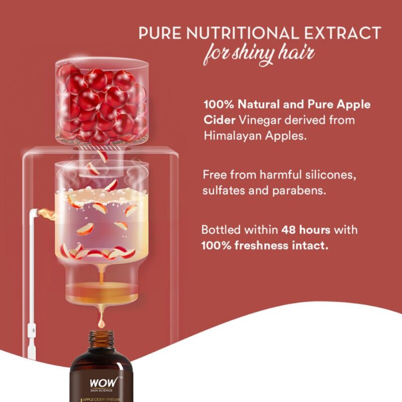 WOW Skin Science Apple Cider Vinegar Shampoo with DHT Blockers | Gentle & Natural Detox Formula that Helps Remove Buildup | For Men & Women 300ml - Image 6