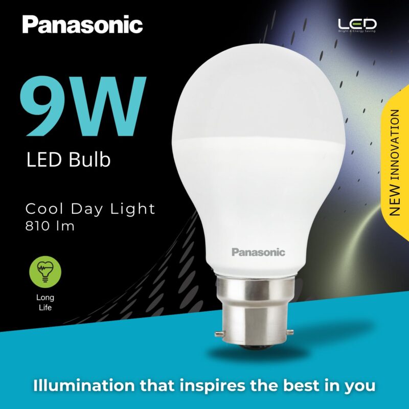 Panasonic 9 Watt LED Bulb, B22 Base 9W Bulb Light For Home, 25000+ BH with 1 Year Warranty, 6500K Cool Day Bulb (Pack of 2) - Image 2