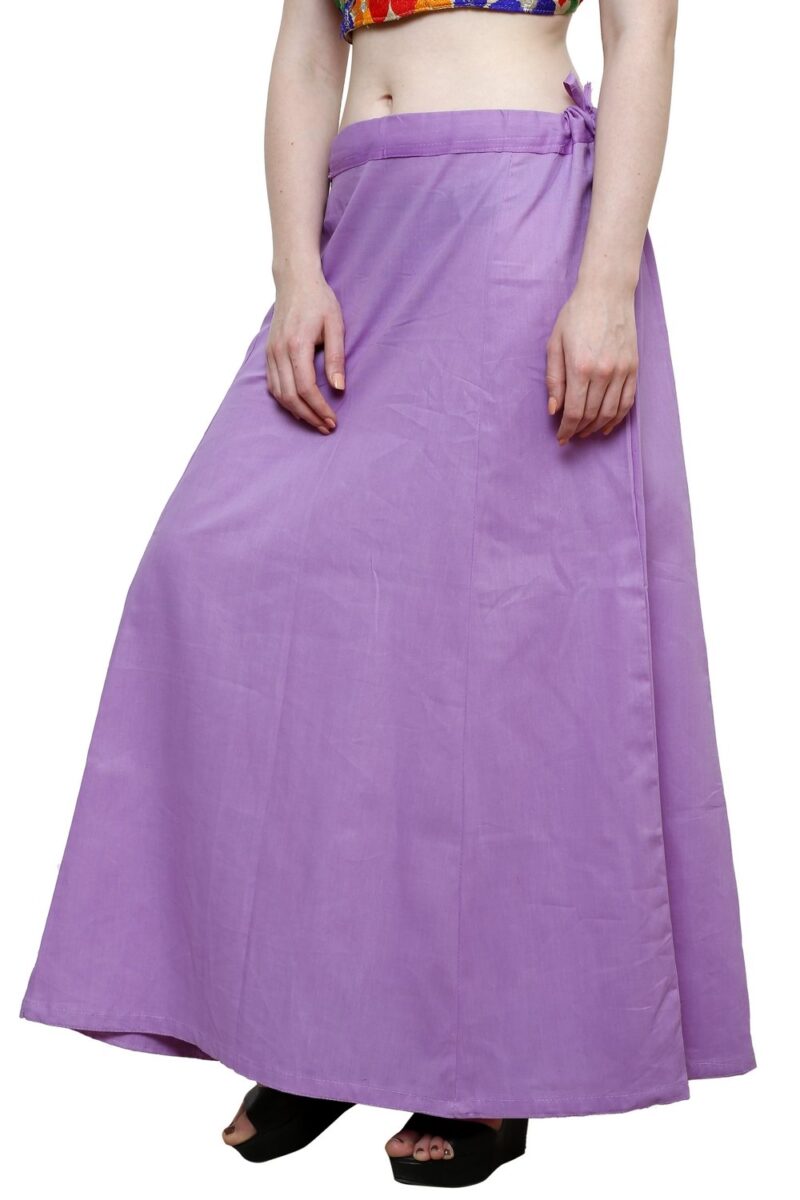 Pistaa's Women's Cotton Plain Inskirt Saree Petticoat (PTCLVDR1, Lavender, Free Size) - Image 5