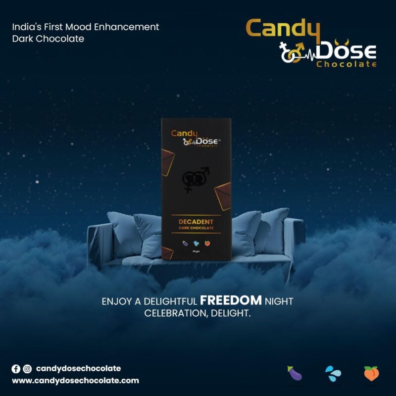 Candy Dose Chocolate Candy Dose Decadent Dark Chocolate – Mood Enhancement Chocolate for Couples & Romantic Moments (50g) (Pack of 1) - Image 7