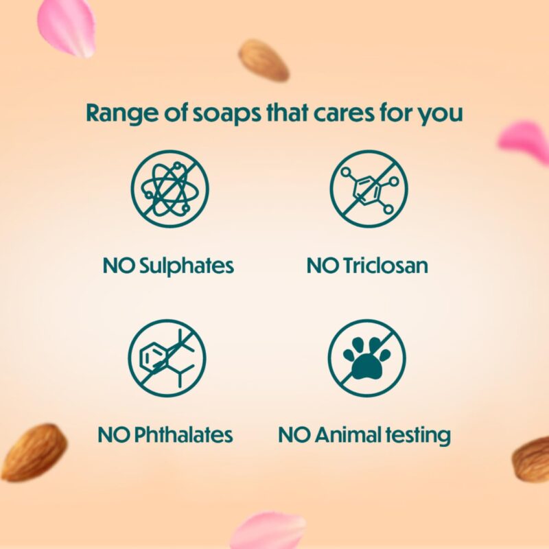 Himalaya Herbals Almond & Rose Soap, 75gm - Image 3