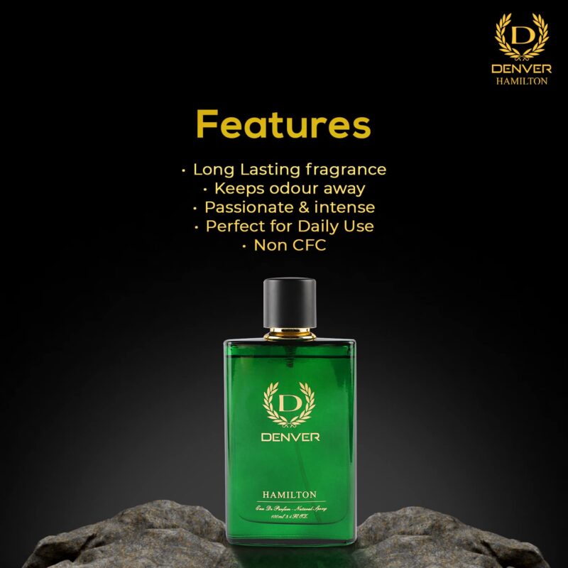 DENVER Hamilton Perfume - 100ML & Hamilton Deo - 200ML (Combo Pack of 2) | Long Lasting Fragrance For Men - Image 6
