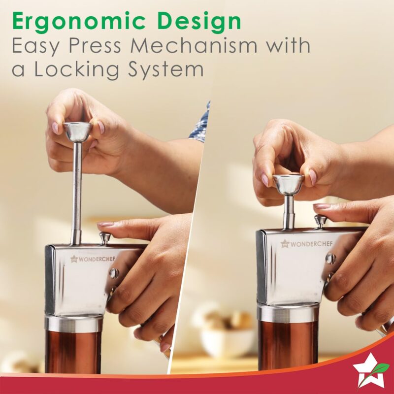 Wonderchef Snacks Maker with 12 Different jalis, Stainless Steel Plates for Making Sev, Bhujiya, Papdi, Gathiya, Murukku, Chakli, Kitchen Tool for Making Namkeen Snacks, Farsan Maker - Image 4