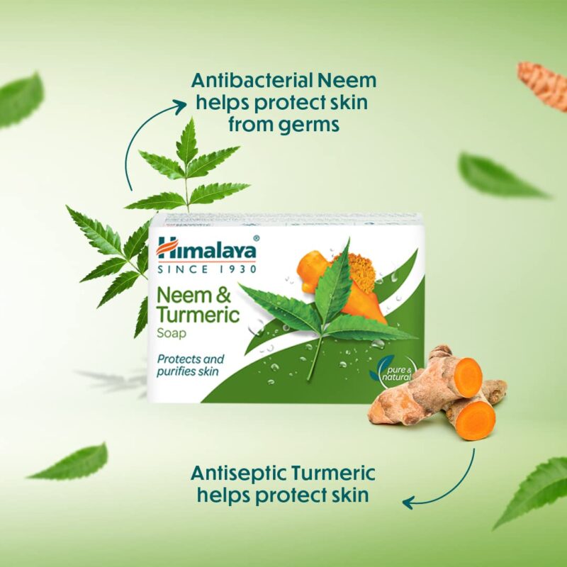 Himalaya Herbals Neem and Turmeric Soap, 125gm (Pack of 4) with Value Pack Save Rs.20 - Image 4