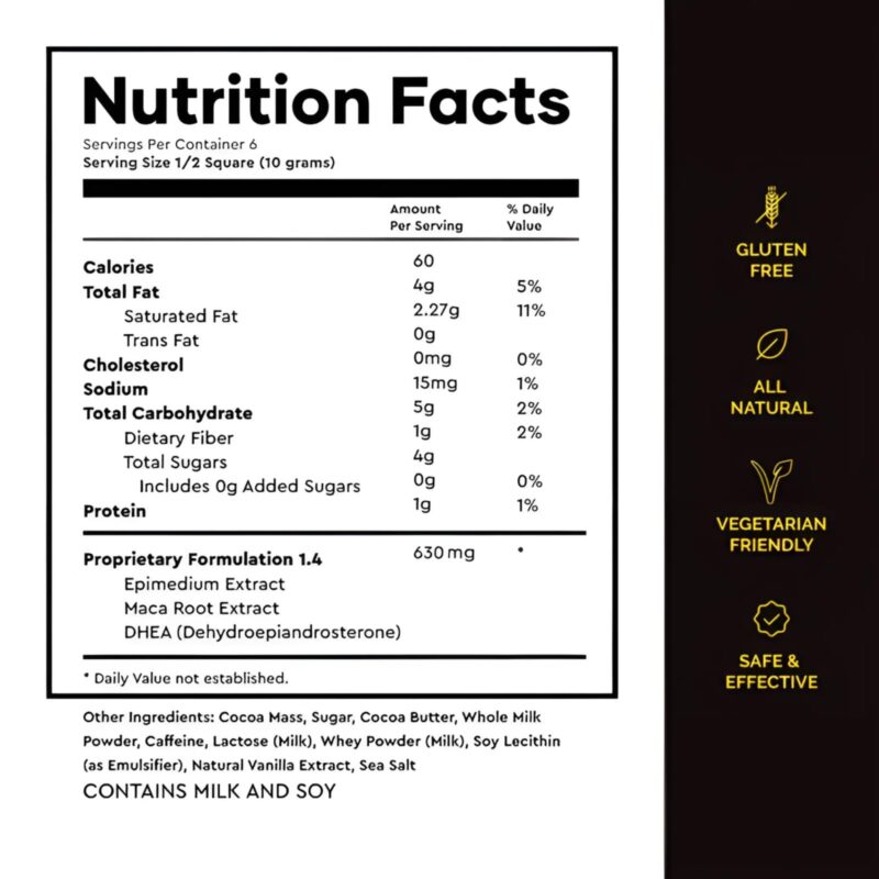 AMORE AROUSE Intimate Chocolate For Couples Uplifting Mood & Vitality Luxurious Dark Chocolate Ideal For Men & Women,Vegetarian - Image 3