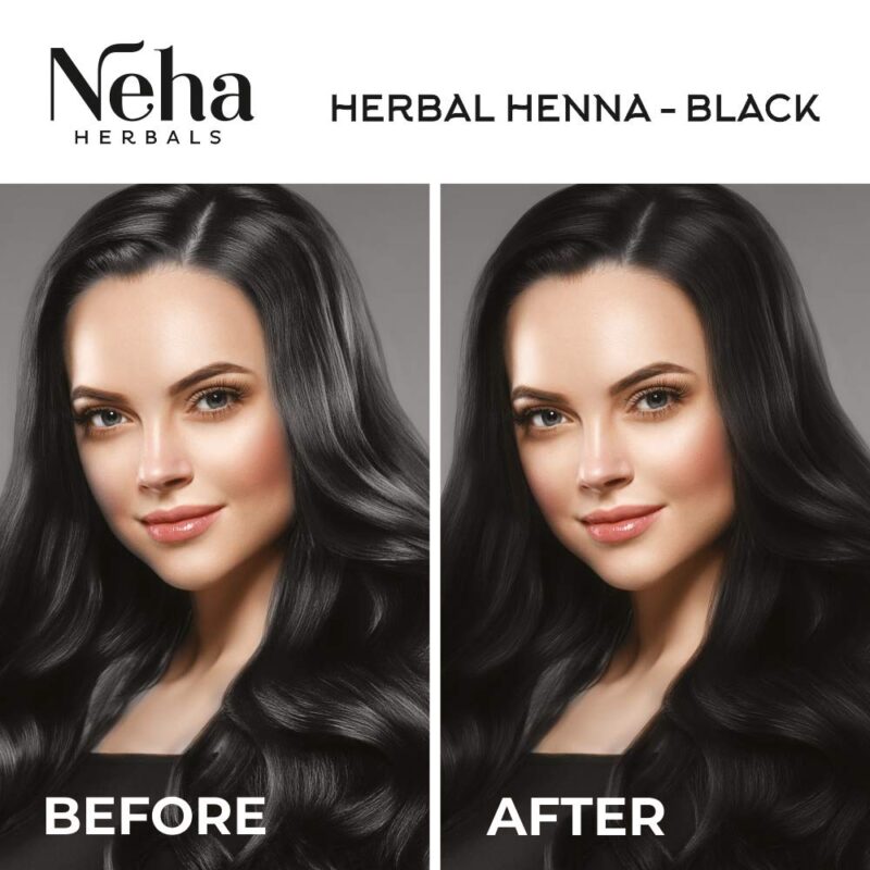 10x Neha Herbals Henna Colour - Black (Pack of 10) - Image 2