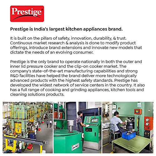 Prestige Stainless Steel Platina Popular Gas Compatible Fry Pan, 24 Cm (2.25 L) + Platina Popular Kadai with Glass Lid, 24 Cm (2.8 L) Kitchen Set - Image 2