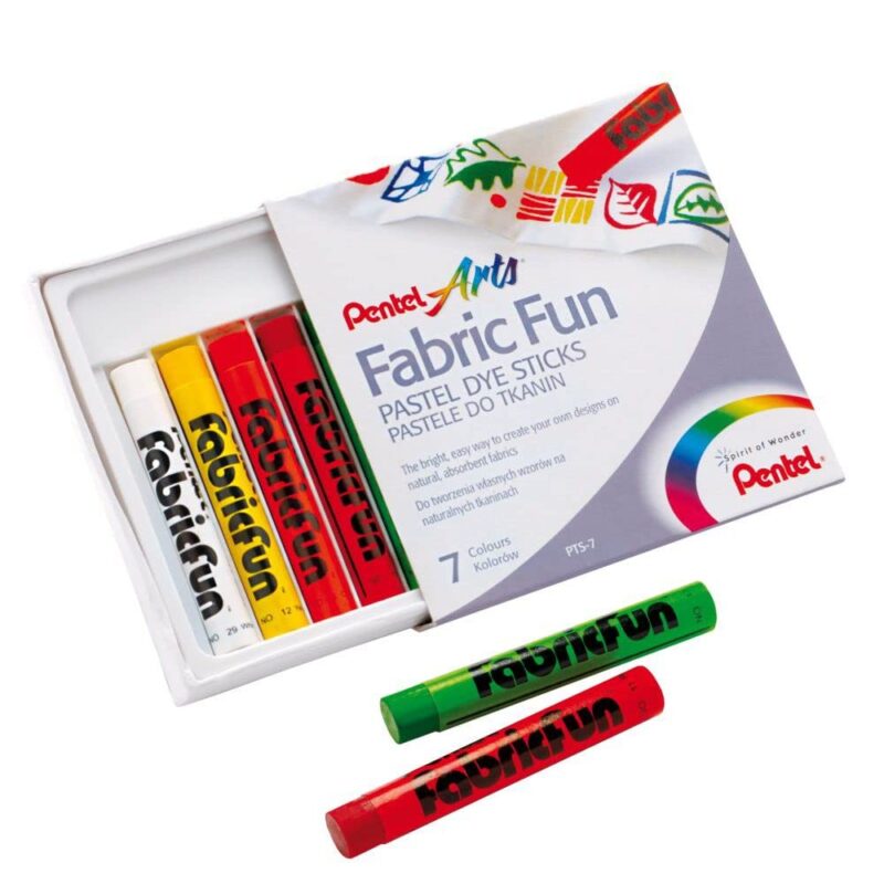 Pentel PTS-7 Arts Fabric Fun Pastel Dye Sticks - Pack of 7