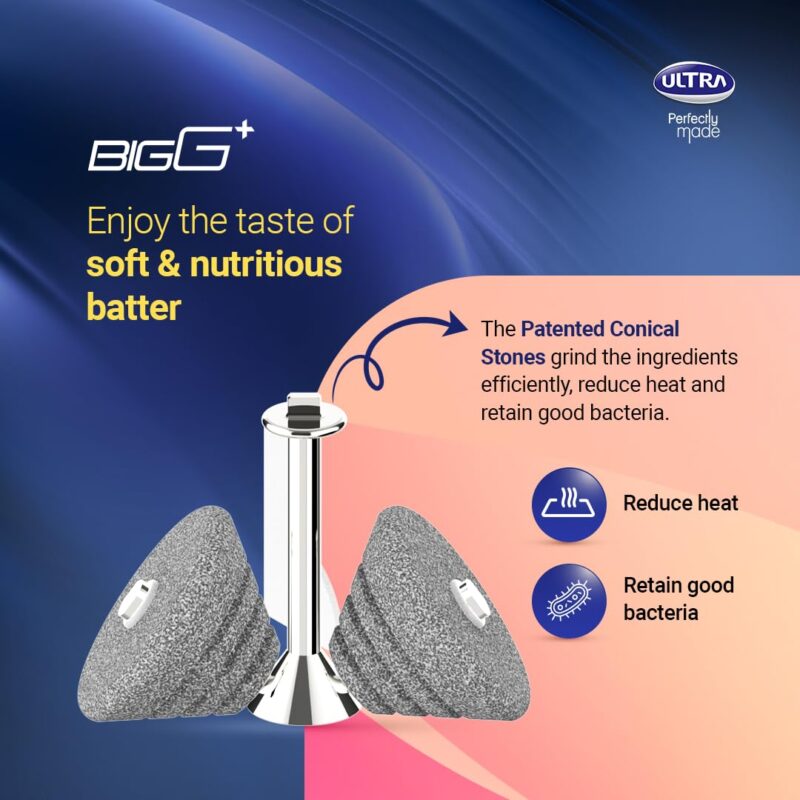 Ultra Stainless Steel Bigg+ 2.5L Wet Grinder (Blue) - Image 7