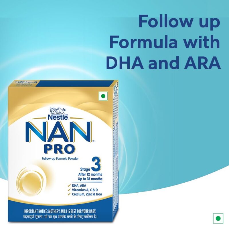 NAN Pro Stage 3 Follow-Up Formula Milk Powder For Babies (After 12 Months), - With Dha-Ara, 400G Bag-In-Box Pack, Infant - Image 8
