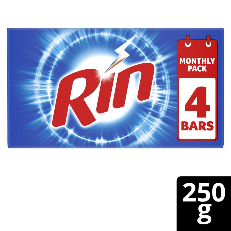 RIN Detergent Bar - 250 g (Pack of 4) - Image 2