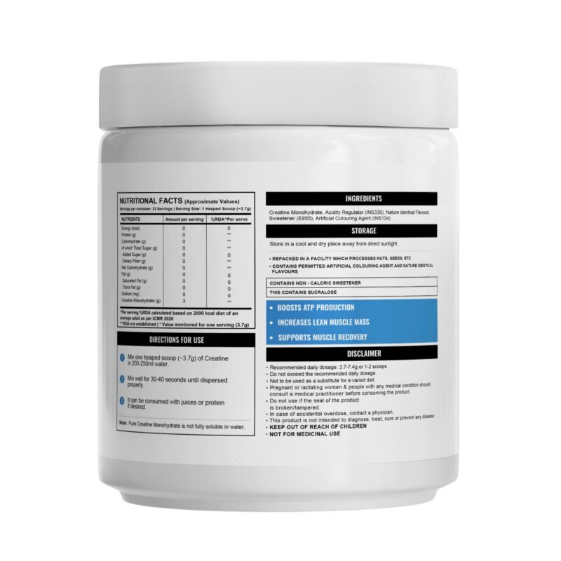Wellcore - Pure Micronised Creatine Monohydrate (Fruit Fusion, 33 Servings) | Rapid Absorption | Enhanced Muscle strength & Power, Powder - Image 8