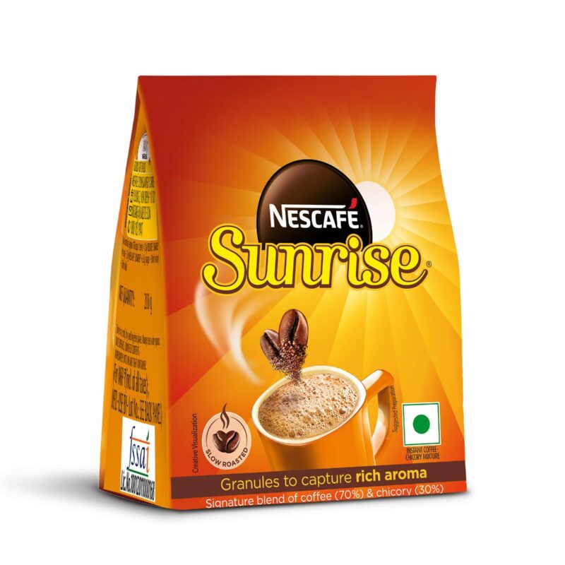 NESCAFE Sunrise Instant Coffee Powder | Strong Taste for the perfect start to your day | Coffee Chicory-Mix | 190g/200g Stabilo ( Weight may vary upwards ) - Image 4