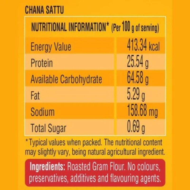 Ganesh Gold Shakti Sattu - 1kg Jar | Nutrient-rich Roasted Gram Flour | High Protein & Fiber - Image 2