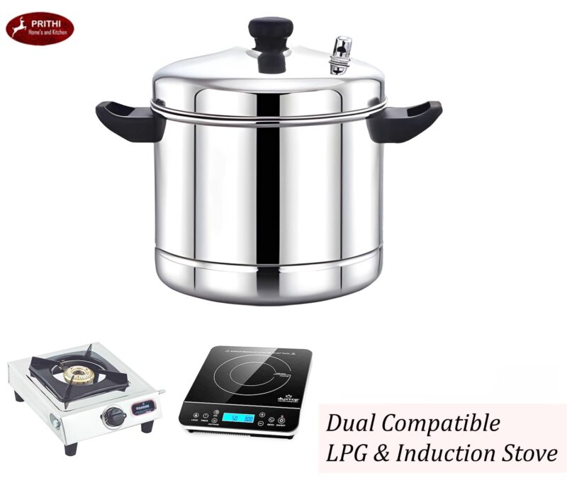 Prithi Home's and Kitchen Heavy Gauge Stainless Steel Induction Friendly Idli Cooker/Idli maker 4 plate Regular + 2 Mini Idly plate -16 idli,36 mini Idli (4 Regular Idli Plate with stand+ 2 Mini Idly Plate Extra) - Image 7