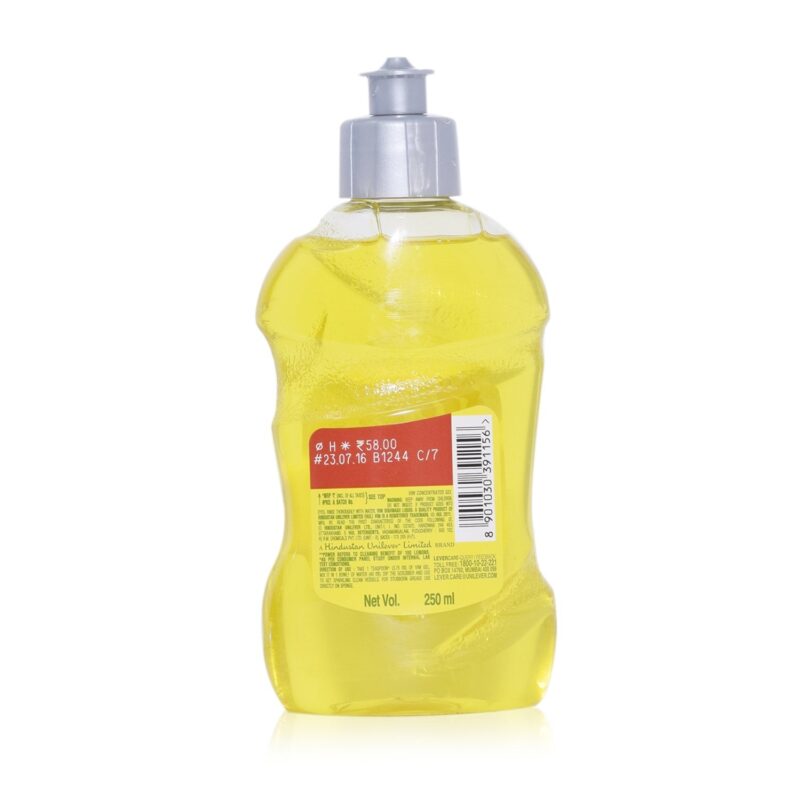 Vim Dishwash Liquid - Lemon, 250ml Bottle - Image 2