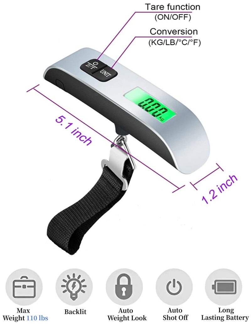 EZ Life Grey Luggage Scale - Image 3