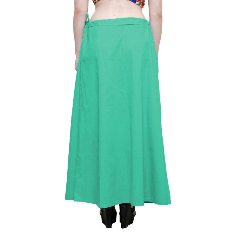 Nikita Women Cotton Saree Underskirt (Pack of 4) (Aqua Green, Black, Dark Violet & Dark Lavender_Free Size) - Image 3