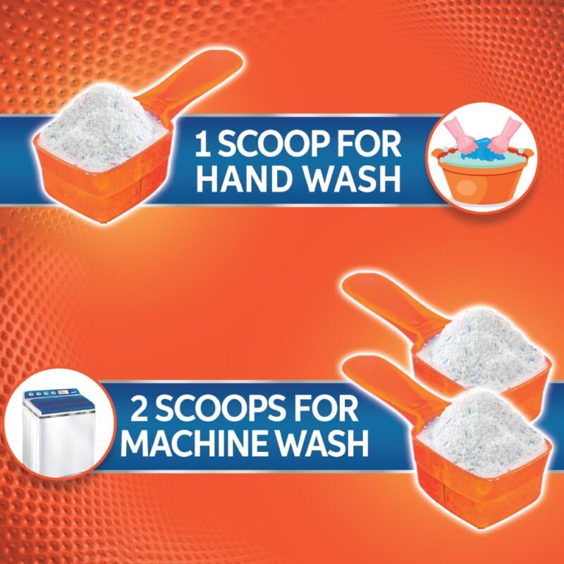 Tide Plus Extra Power Detergent Washing Powder - 4 kg (Lemon and Mint) with Free Detergent Powder - 1 kg - Image 2