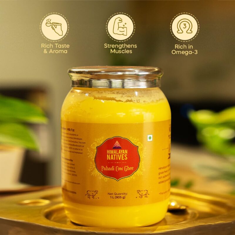 Himalayan Natives Pahadi Ghee 1L | 100% Authentic Ghee | Sourced from Himalayan Grass-Fed Pahadi Cows | Rich Taste & Aroma | Authentic Desi Ghee - Image 6
