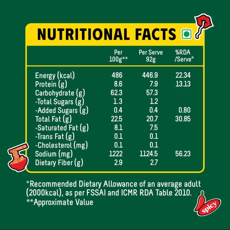 25x Masterchow K-chow Korean Veg Instant Ramen Noodles - 92g each  - Pack of 25 - Image 2