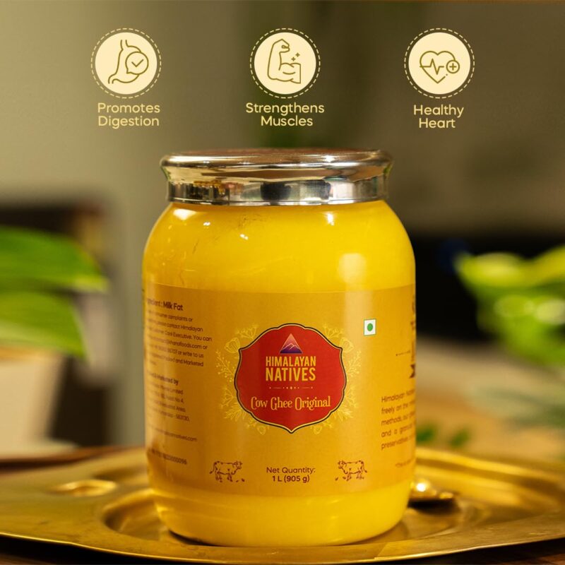 Himalayan Natives Original Cow Ghee 1L | 100% Natural & Preservative-Free | 100% Pure Desi Ghee | Strengthens Muscles - Image 6