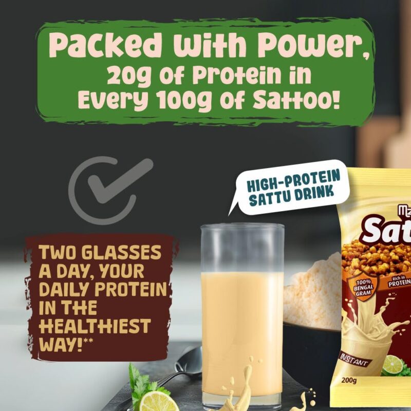 Manna Sattu Atta 1Kg 100% Channa Sattu Roasted Gram Atta Flour (500 X 2 Packs) - Image 8