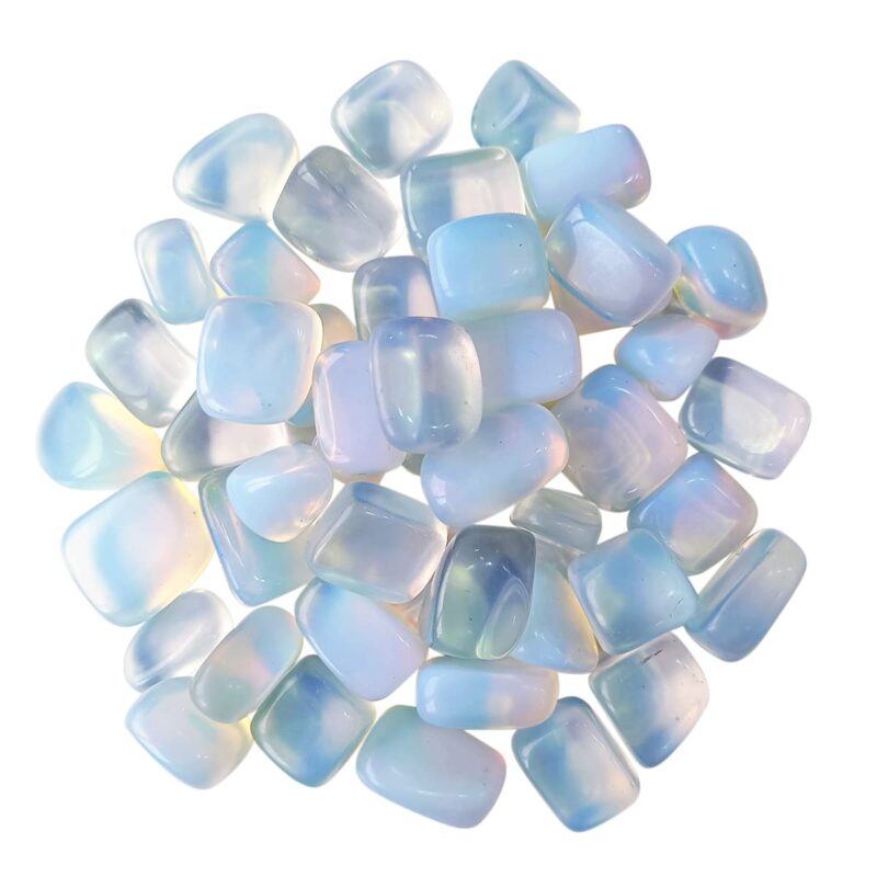 9Dzine Opalite Crystal Stone 100 Gm Natural Raw Tumble Stones Opalite Tumbled Gemstone Pebble for Reiki Healing Vastu Correction Aquarium Stones Crystal at Home Décor