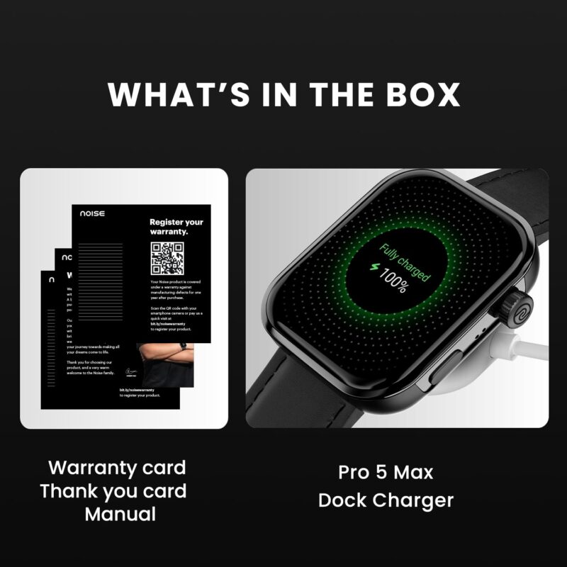 Noise ColorFit Pro 5 Max 1.96" AMOLED Display Smart Watch, BT Calling, Post Training Workout Analysis, VO2 Max, Rapid Health, 5X Faster Data Transfer - Space Blue - Image 2