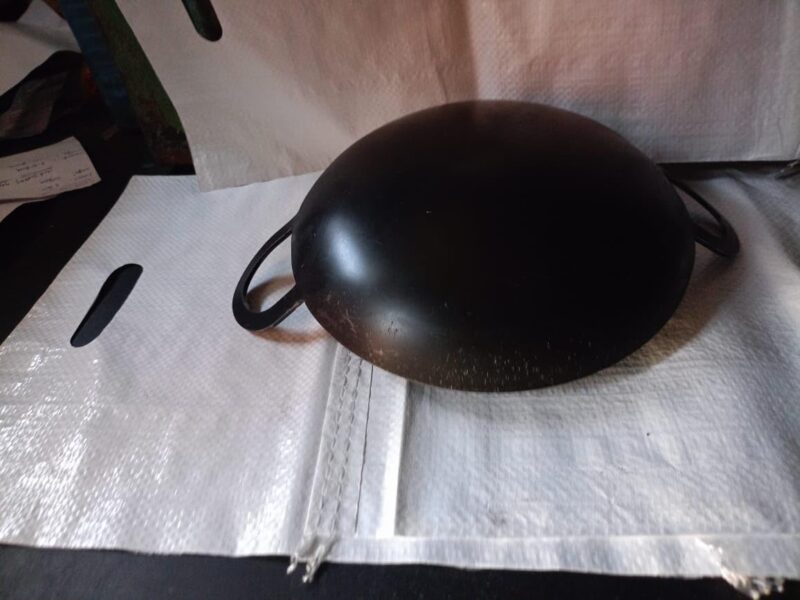 simsnura Iron AppaChatti|Appam pan|Appam Patra|Kallu| Appam Maker| Appam Patra| Appam Pot Maker| Granite Kadai Black| (9 inch Dia) - Image 2