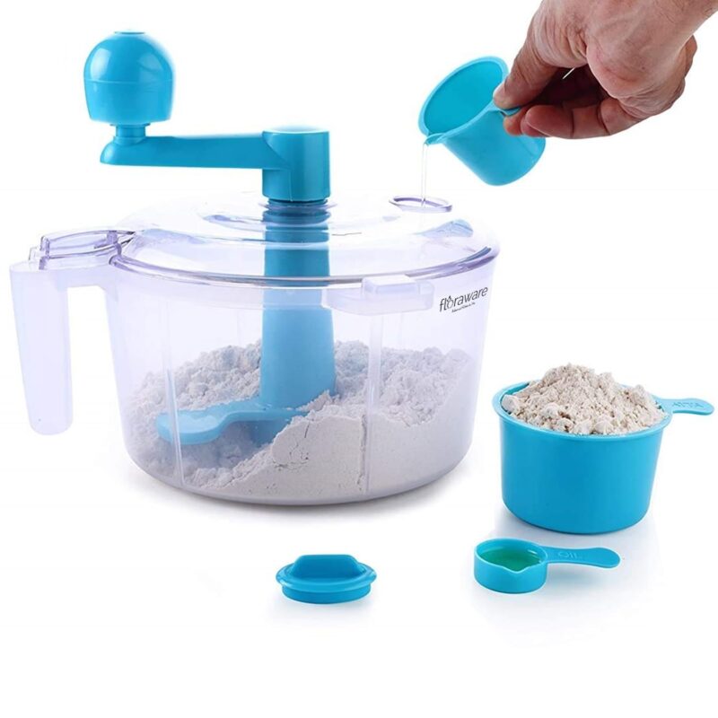 Floraware Food Safe 3 in 1 Food Processor Atta/Dough, Kneader/Maker, Vegetble Cutter, Beater, BPA Free, Blue - Image 7