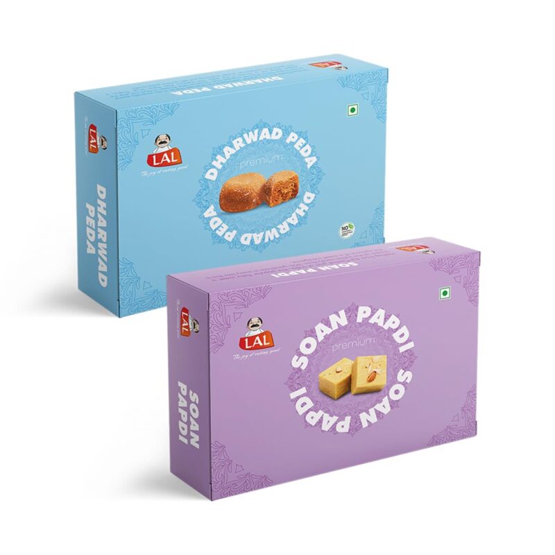 Dharwad Peda 400gm & Soan Papdi Premium 400gm - Image 2