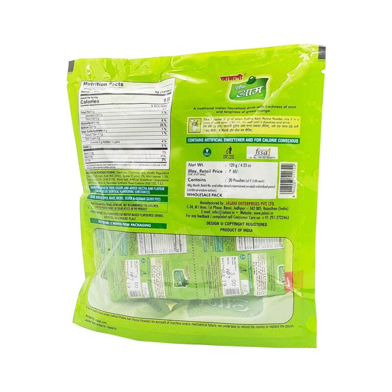 Jalani Pudina Aam Panna (20 Sachet 6g Each) 120g - Image 2