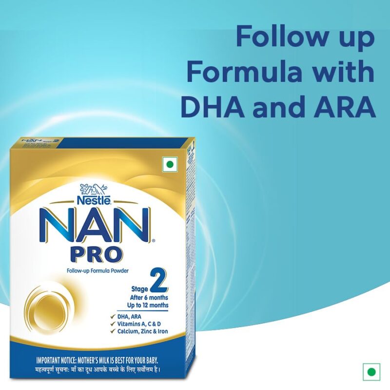 NAN Pro Stage 2 Follow-Up Formula Milk Powder For Babies (After 6 Months), - With Dha-Ara, 400G Bag-In-Box Pack, Infant - Image 8