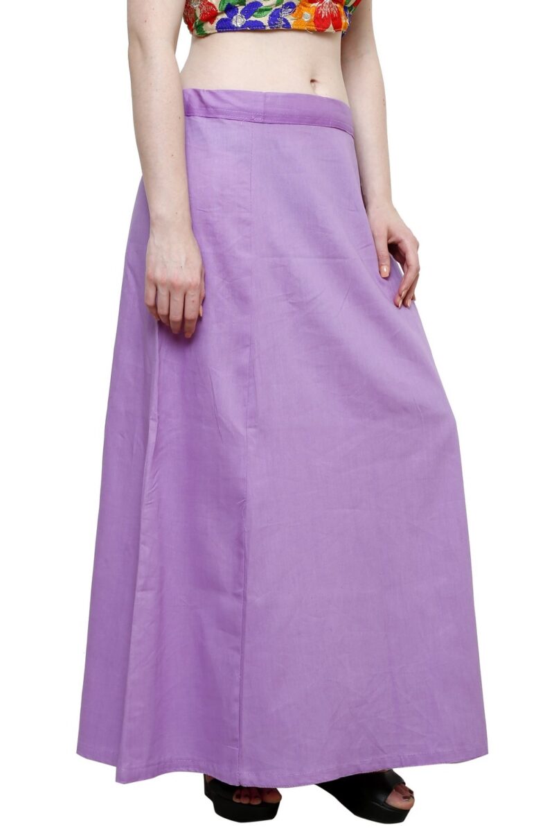 Pistaa's Women's Cotton Plain Inskirt Saree Petticoat (PTCLVDR1, Lavender, Free Size) - Image 6