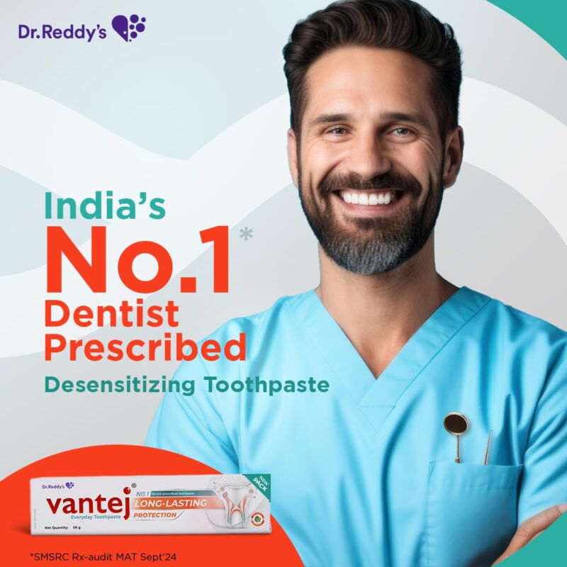 Vantej : Sensitivity Protection Toothpaste | 50 Grams | Gives Long Lasting Sensitivity Protection and Tooth Sensitivity Healing| Nutrition for Teeth| Rebuilds Tooth Enamel | Strengthens Teeth inside out| Dentist Recommended| Vegan Toothpaste | Desensitizi - Image 9