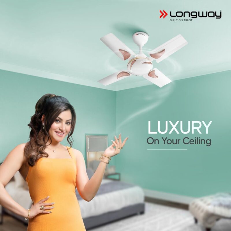 LONGWAY Creta P1 600 mm/24 inch Ultra High Speed 4 Blade Anti-Dust Decorative Star Rated Ceiling Fan (Ivory, Pack of 1) - Image 6